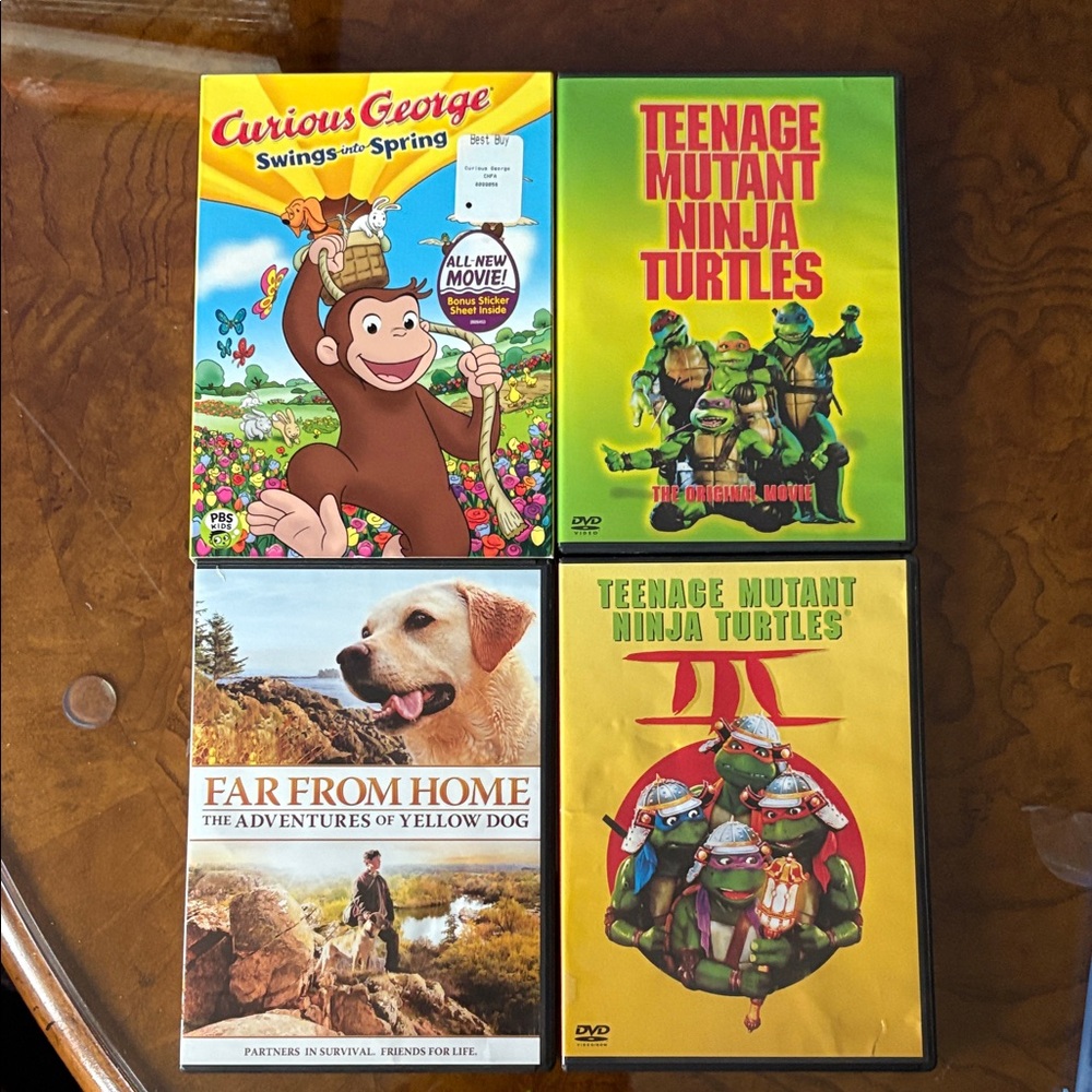 Kid’s Movies - Set of 4 Classic Movie DVDs
